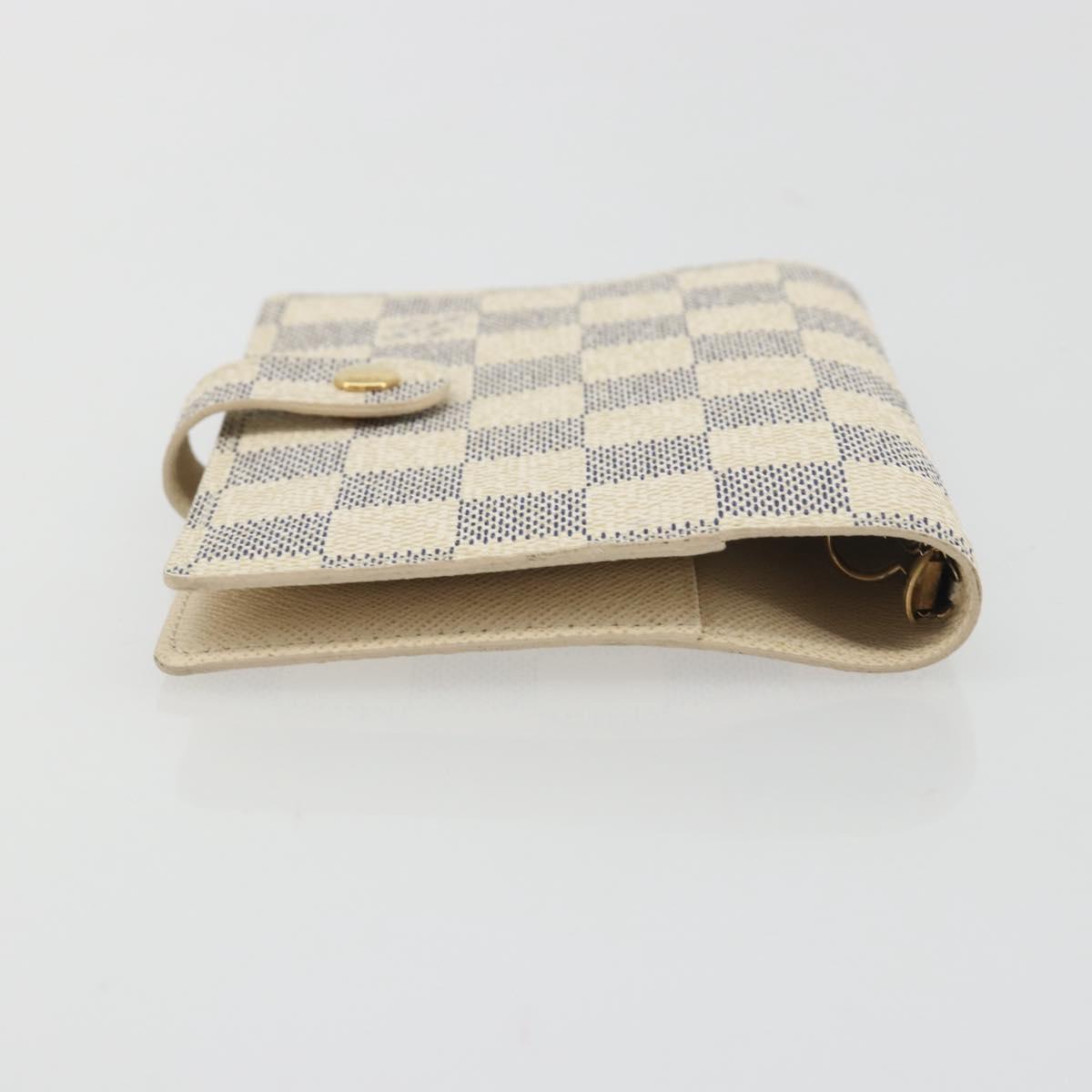 LOUIS VUITTON Damier Azur Agenda PM Day Planner Cover R20706 LV Auth 193001V