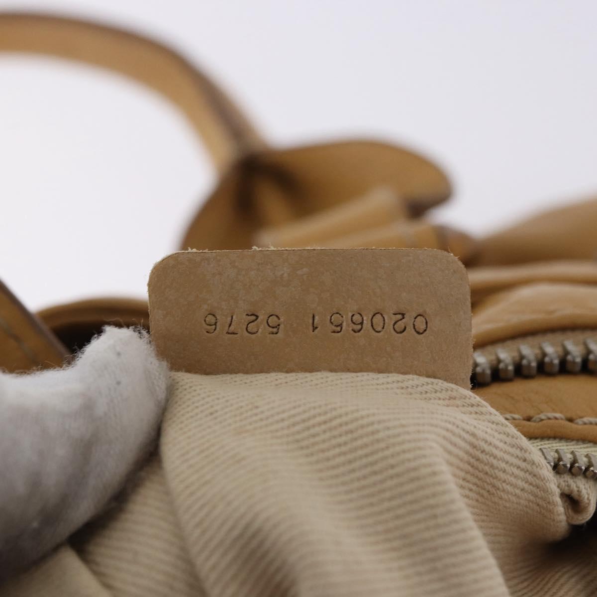 Chloe Paddington Hand Bag Leather Beige Gold Silver Auth 193003V