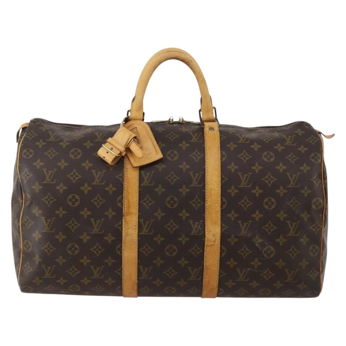 LOUIS VUITTON Monogram Keepall 50 Boston Bag M41426 LV Auth 193006