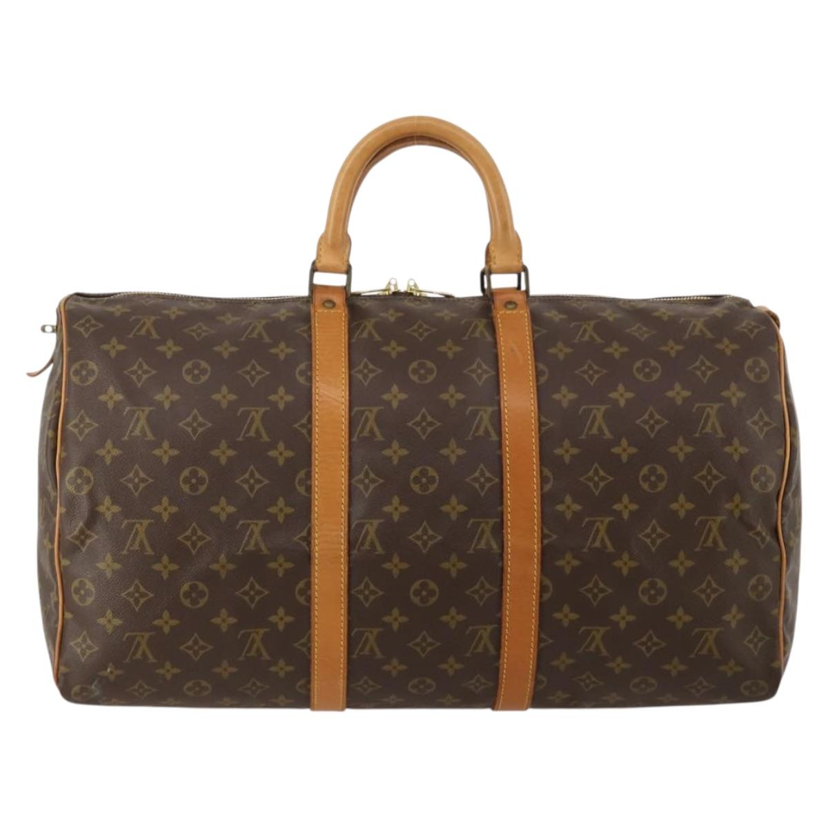 LOUIS VUITTON Monogram Keepall 50 Boston Bag M41426 LV Auth 193007A