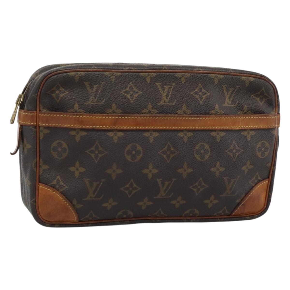 LOUIS VUITTON Monogram Compiegne 28 Clutch Bag M51845 LV Auth 193008