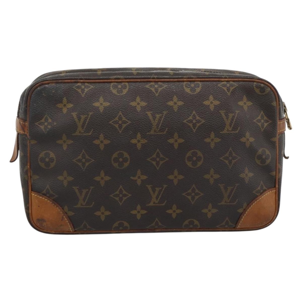 LOUIS VUITTON Monogram Compiegne 28 Clutch Bag M51845 LV Auth 193008