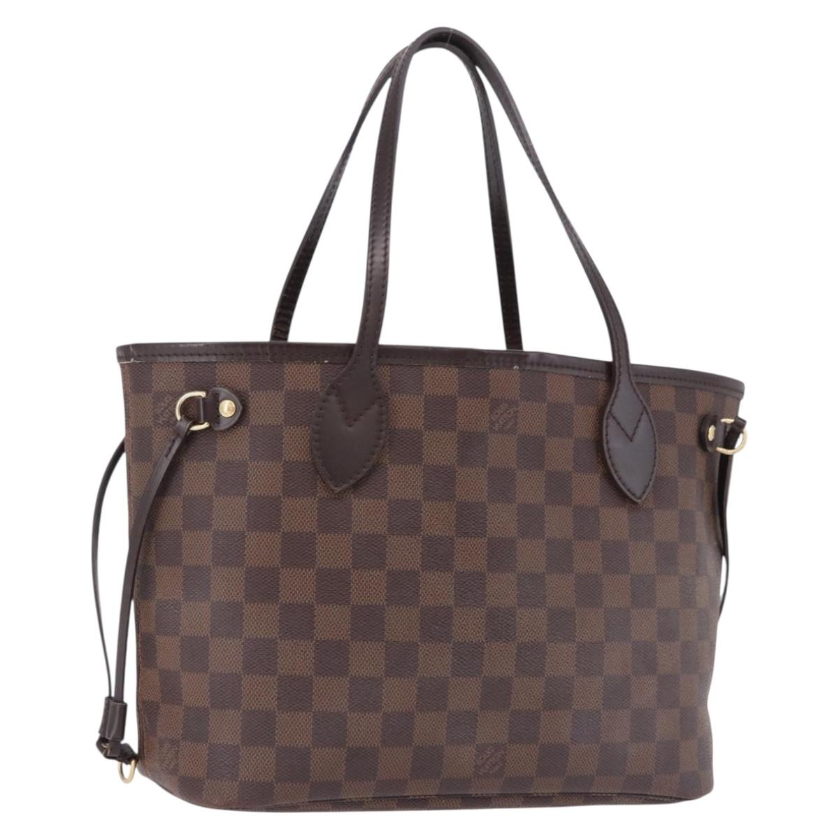 LOUIS VUITTON Damier Ebene Neverfull PM Tote Bag N51109 LV Auth 193009A