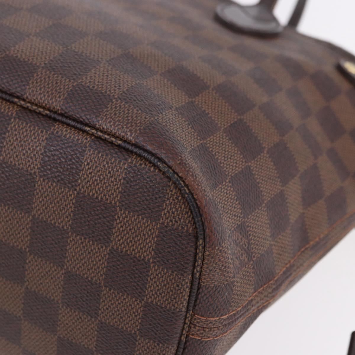 LOUIS VUITTON Damier Ebene Neverfull PM Tote Bag N51109 LV Auth 193009A