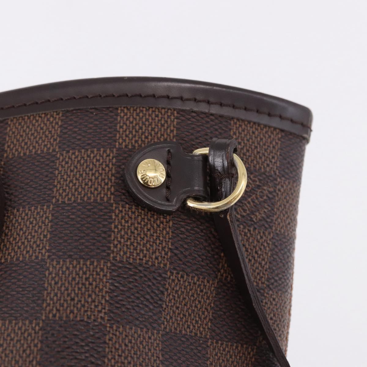 LOUIS VUITTON Damier Ebene Neverfull PM Tote Bag N51109 LV Auth 193009A