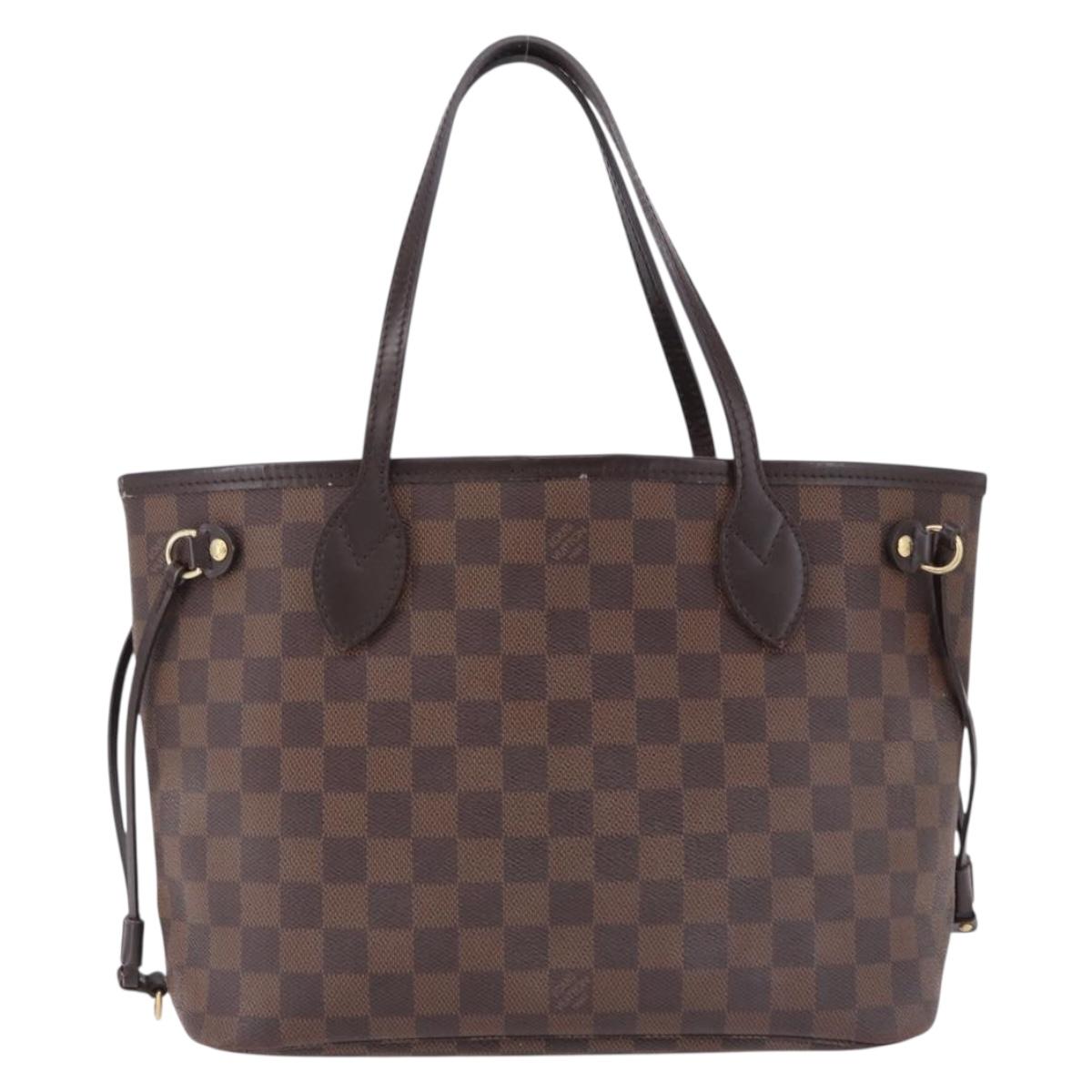 LOUIS VUITTON Damier Ebene Neverfull PM Tote Bag N51109 LV Auth 193009A