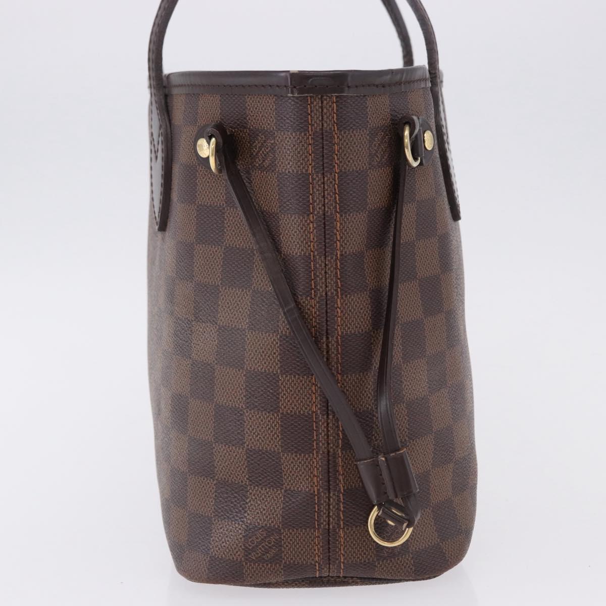 LOUIS VUITTON Damier Ebene Neverfull PM Tote Bag N51109 LV Auth 193009A