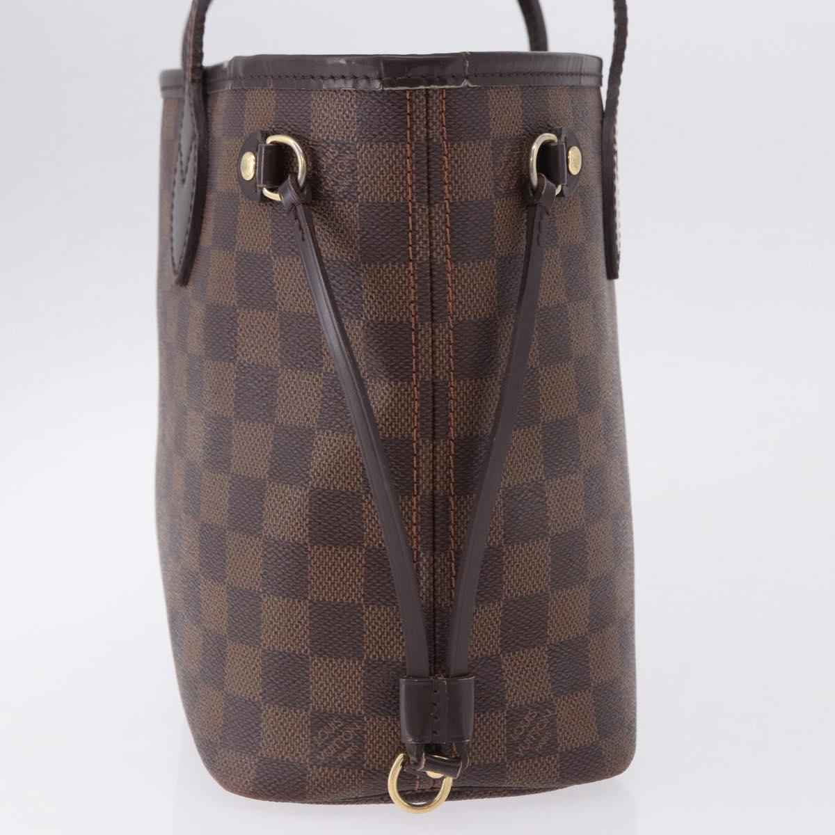 LOUIS VUITTON Damier Ebene Neverfull PM Tote Bag N51109 LV Auth 193009A