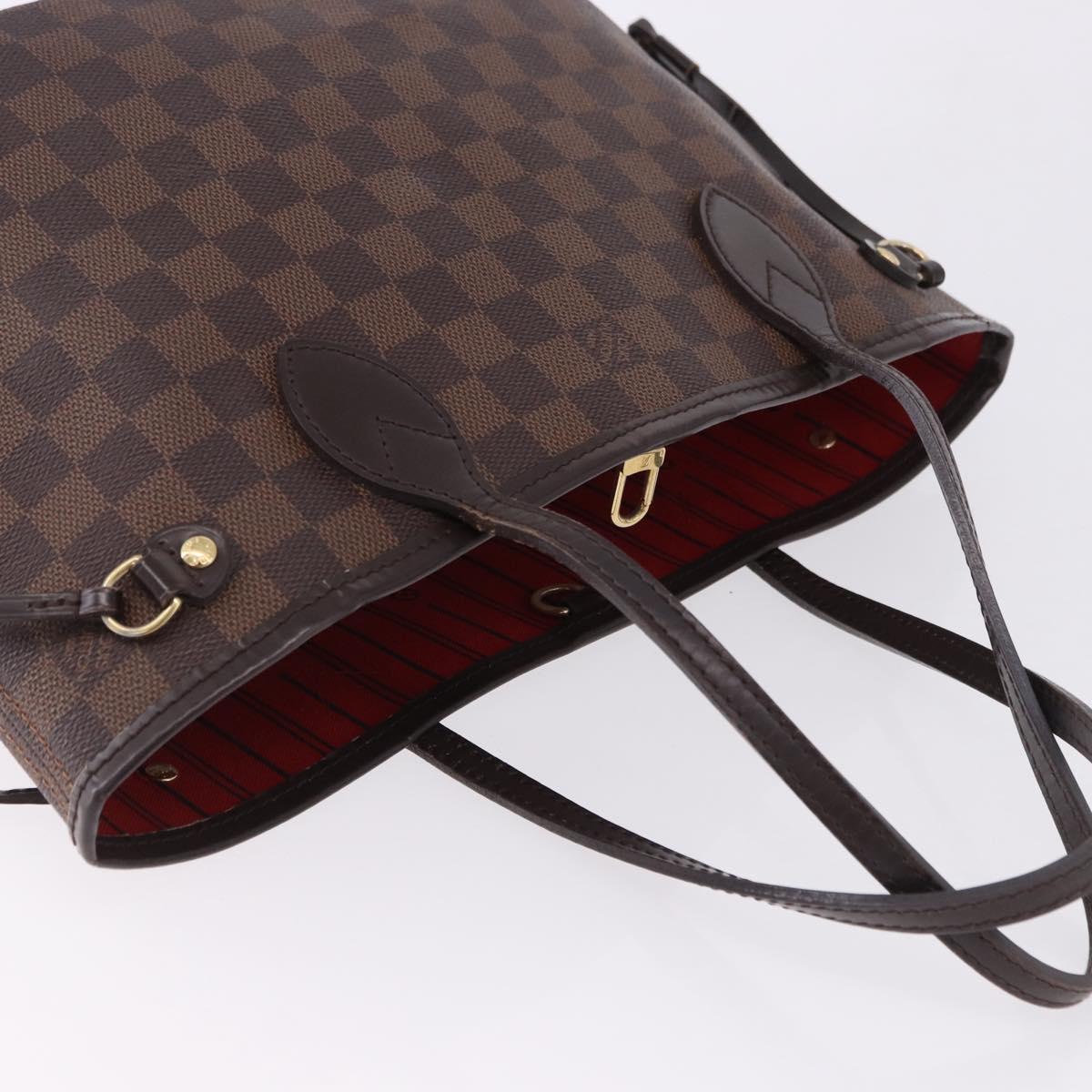 LOUIS VUITTON Damier Ebene Neverfull PM Tote Bag N51109 LV Auth 193009A