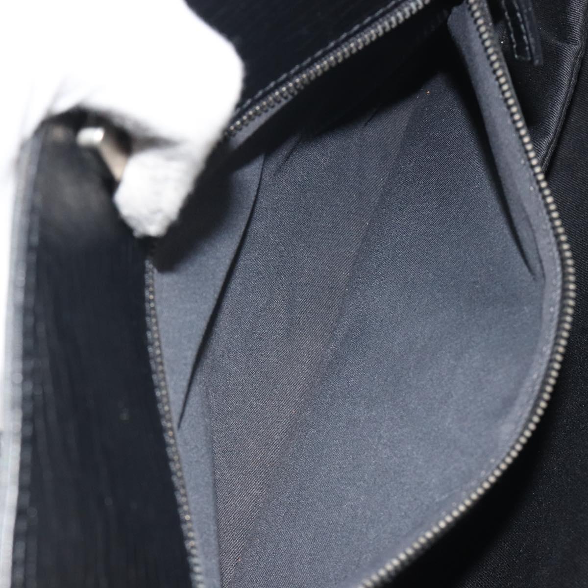 GUCCI Horsebit GG Canvas Hand Bag Black Silver 114913 Auth 193014V