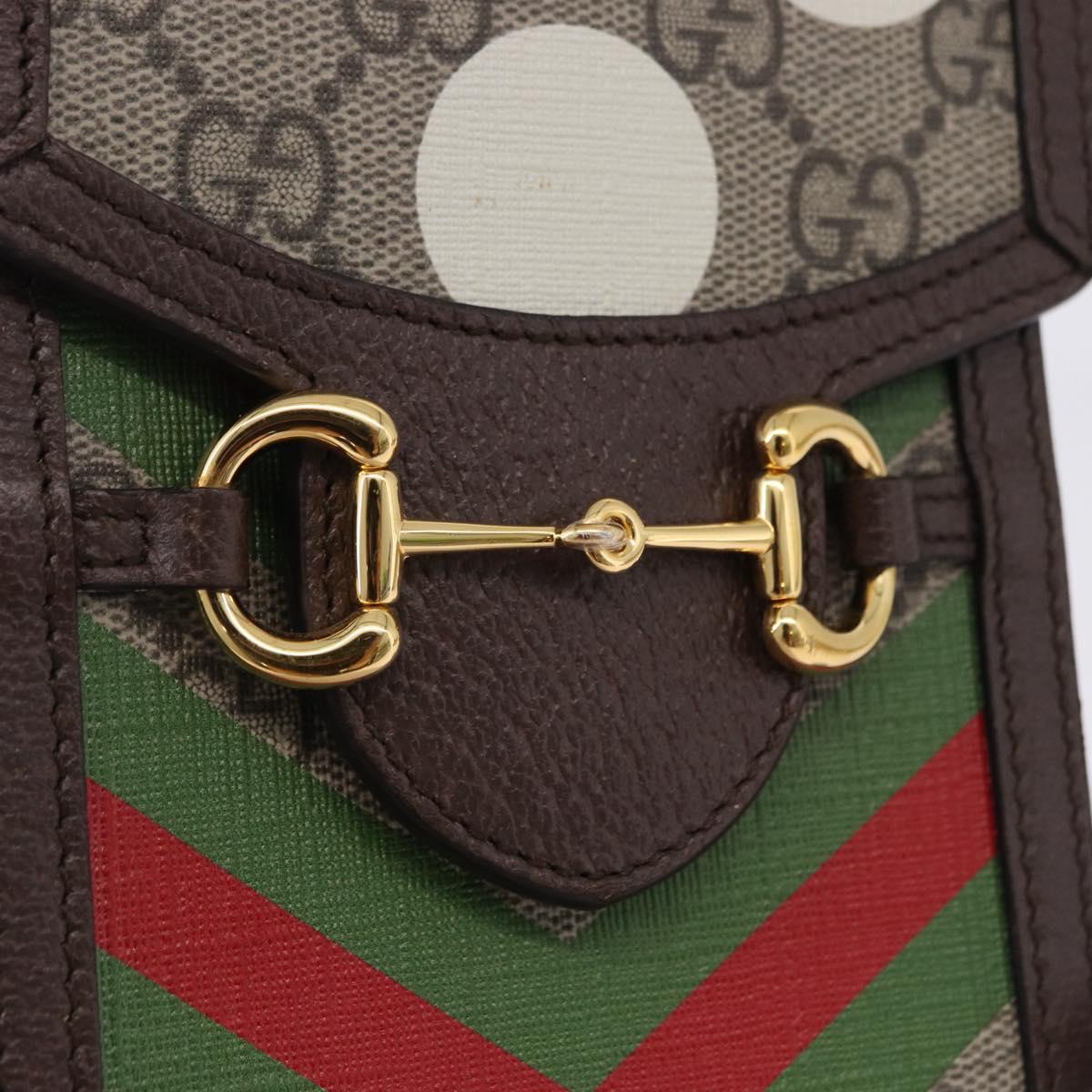 GUCCI GG Supreme Shoulder Bag PVC Beige Gold 625615 Auth 193018V