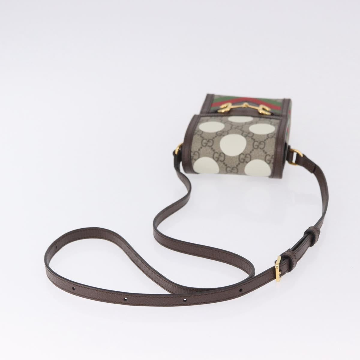 GUCCI GG Supreme Shoulder Bag PVC Beige Gold 625615 Auth 193018V