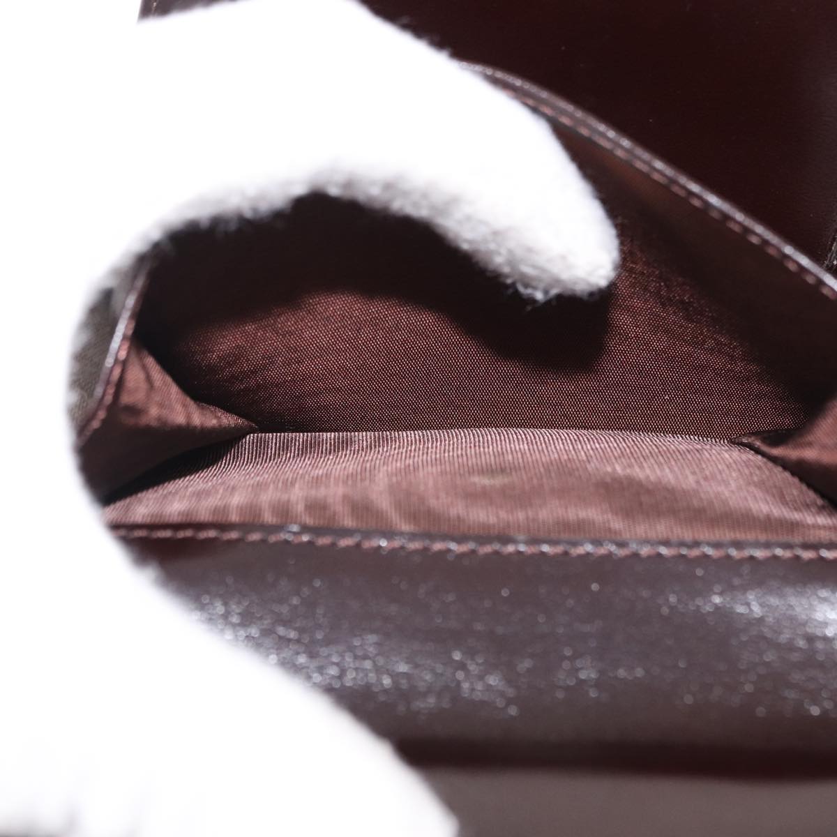 FENDI Zucca Canvas Mamma Baguette Wallet Black Brown Auth 193019V