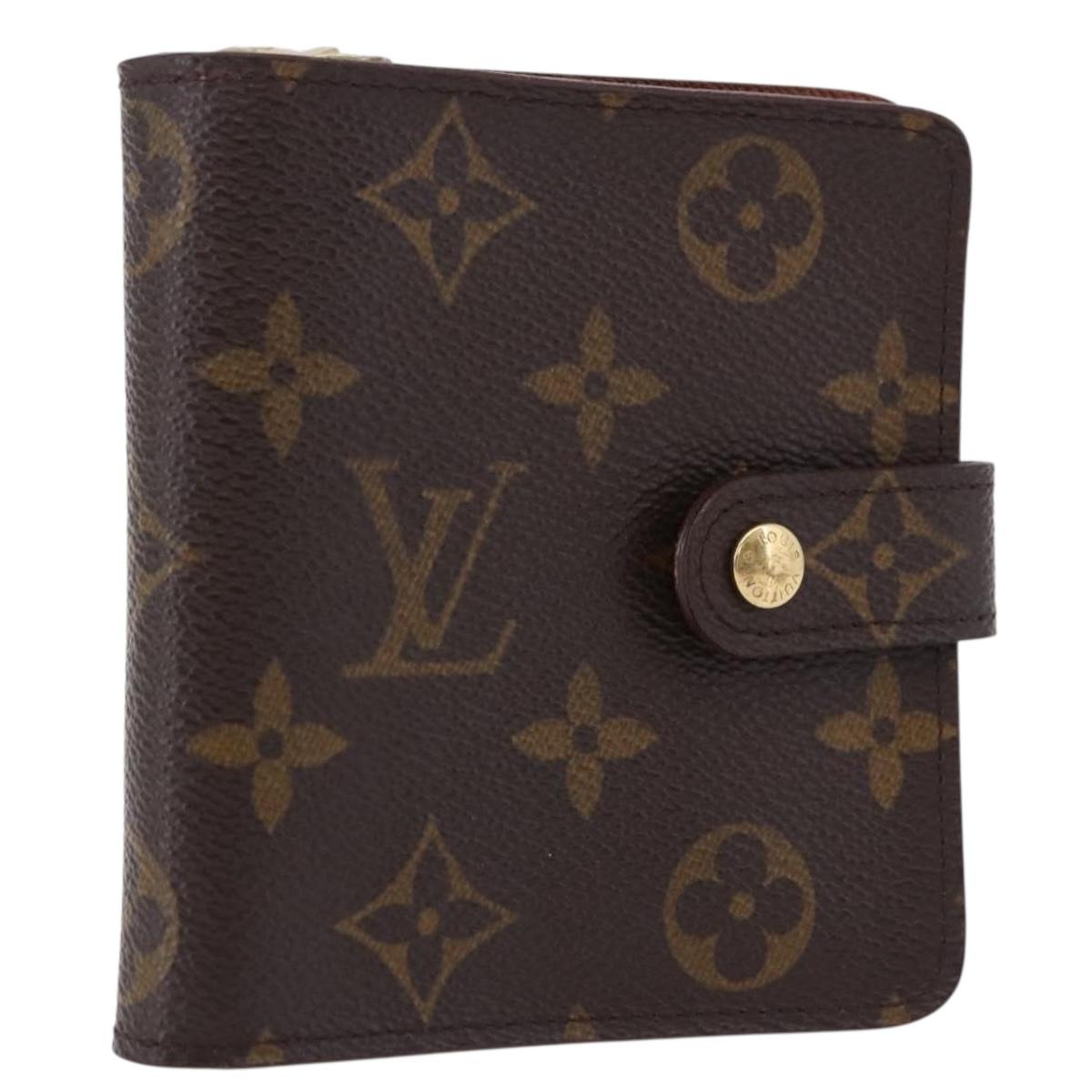 LOUIS VUITTON Monogram Compact Zip Wallet M61667 LV Auth 193020A