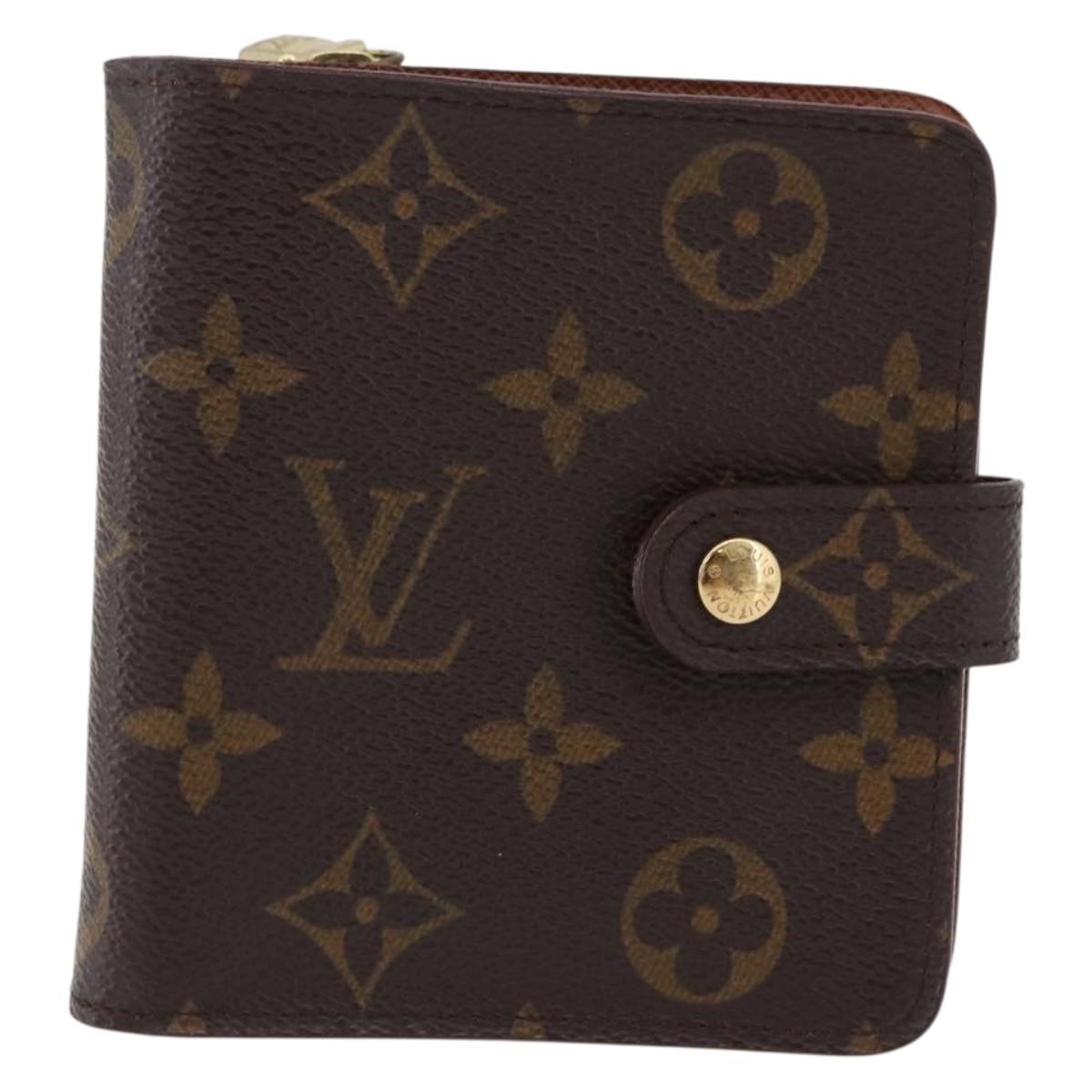 LOUIS VUITTON Monogram Compact Zip Wallet M61667 LV Auth 193020A