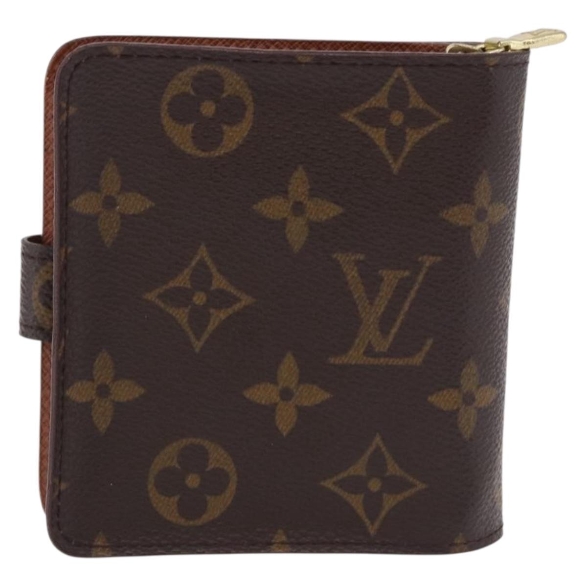 LOUIS VUITTON Monogram Compact Zip Wallet M61667 LV Auth 193020A