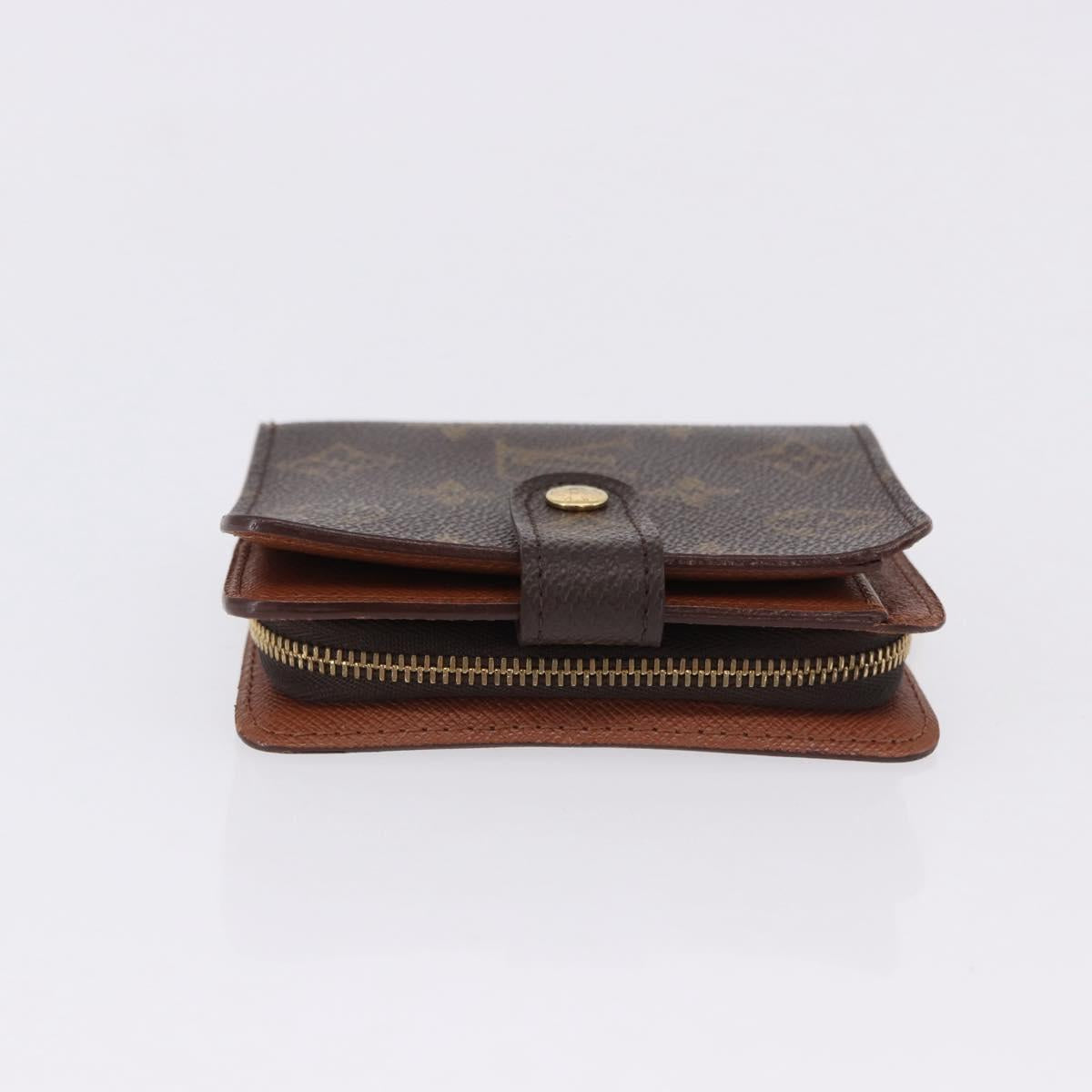 LOUIS VUITTON Monogram Compact Zip Wallet M61667 LV Auth 193020A
