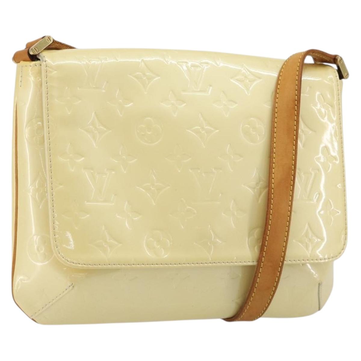 LOUIS VUITTON Monogram Vernis Thompson Street Bag Perle M91203 LV Auth 193024