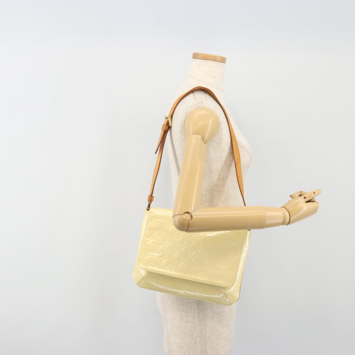 LOUIS VUITTON Monogram Vernis Thompson Street Bag Perle M91203 LV Auth 193024