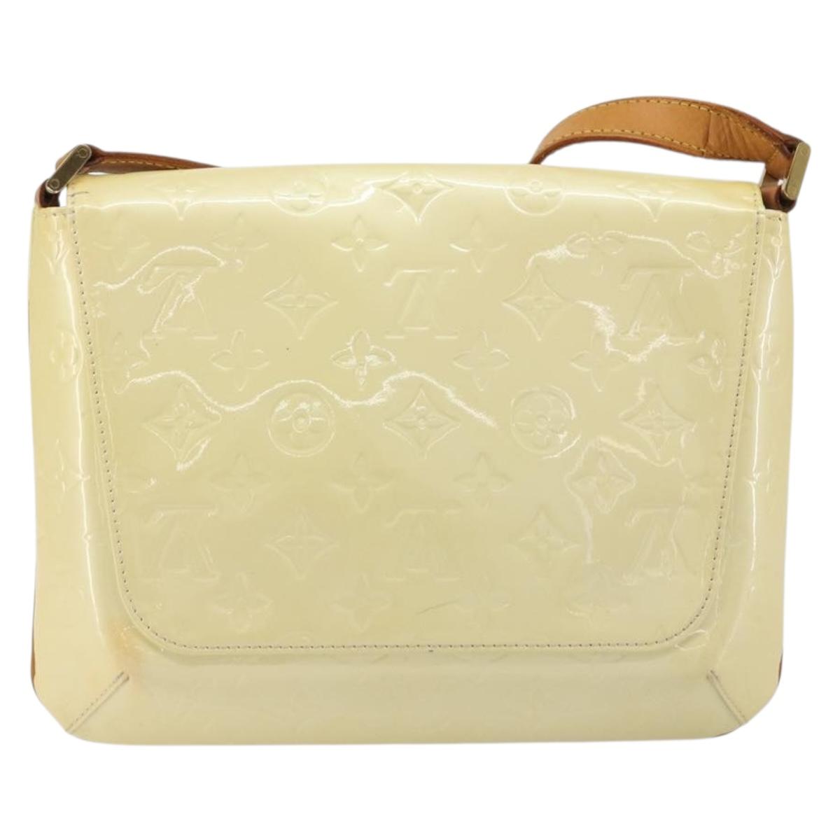 LOUIS VUITTON Monogram Vernis Thompson Street Bag Perle M91203 LV Auth 193024