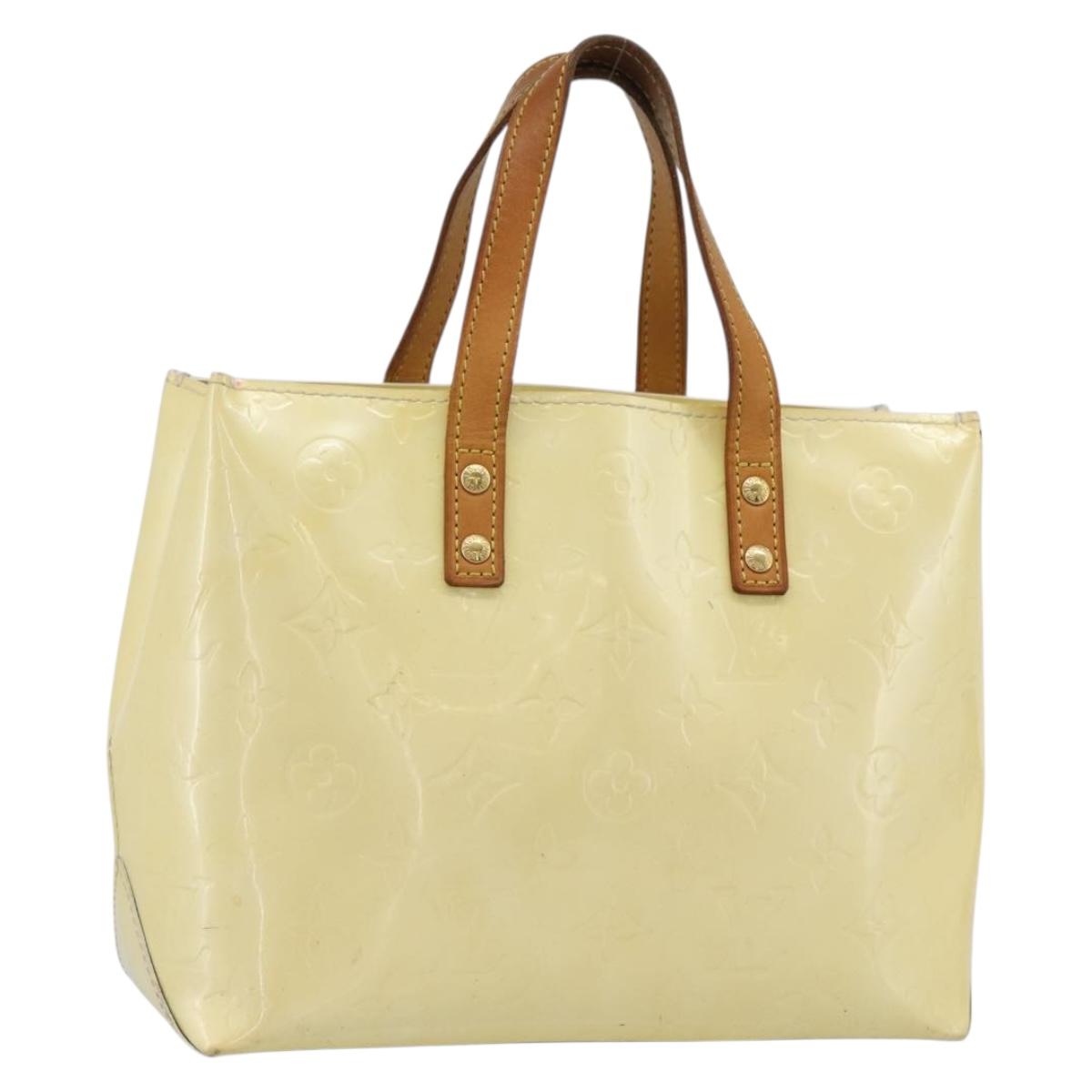 LOUIS VUITTON Monogram Vernis Reade PM Hand Bag Perle M91336 LV Auth 193025