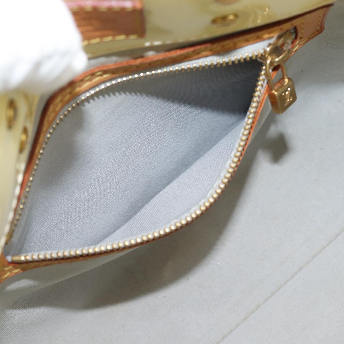 LOUIS VUITTON Monogram Vernis Reade PM Hand Bag Perle M91336 LV Auth 193025