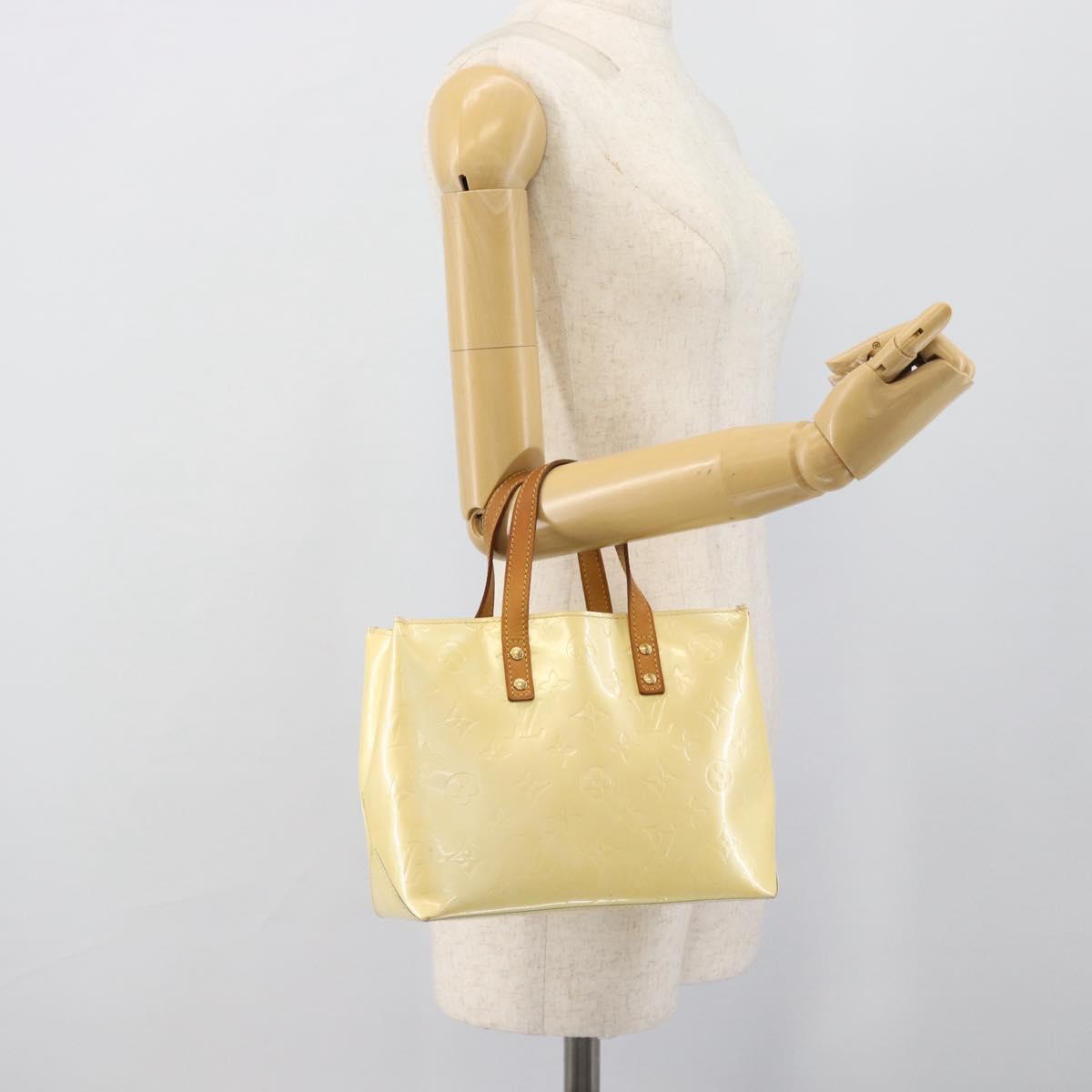 LOUIS VUITTON Monogram Vernis Reade PM Hand Bag Perle M91336 LV Auth 193025