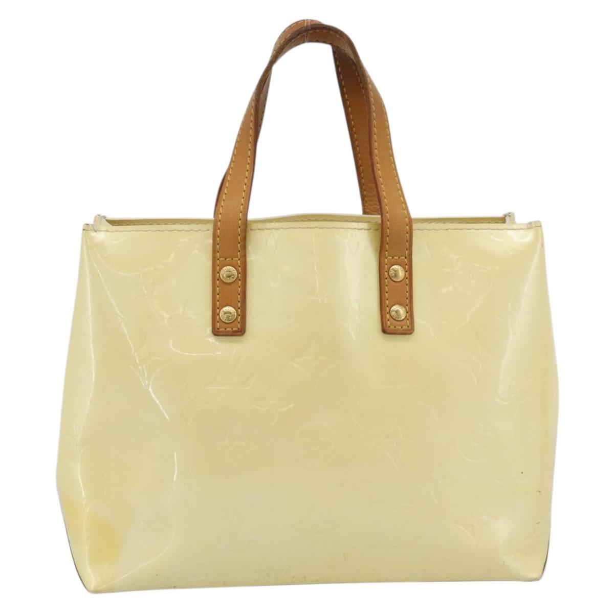 LOUIS VUITTON Monogram Vernis Reade PM Hand Bag Perle M91336 LV Auth 193025