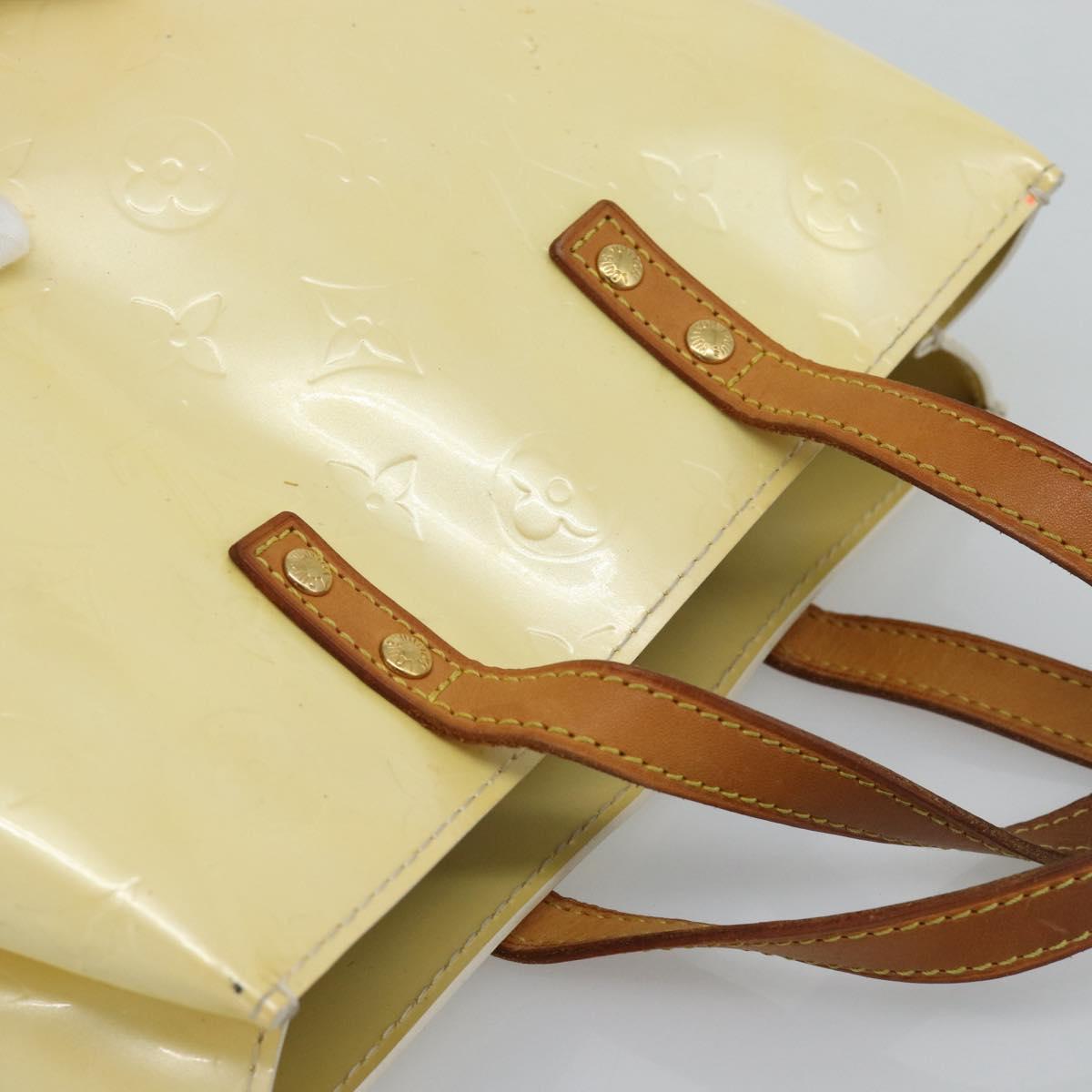 LOUIS VUITTON Monogram Vernis Reade PM Hand Bag Perle M91336 LV Auth 193025