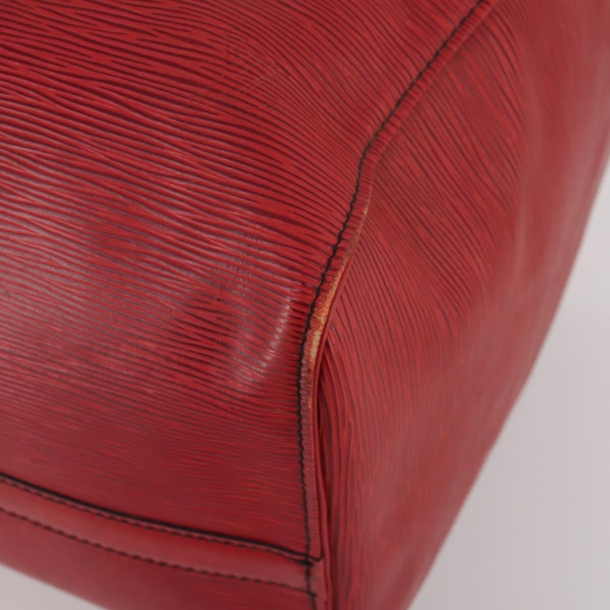 LOUIS VUITTON Epi Keepall 50 Boston Bag Red M42967 LV Auth 193031A