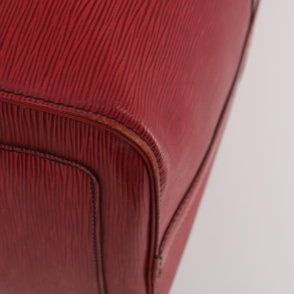 LOUIS VUITTON Epi Keepall 50 Boston Bag Red M42967 LV Auth 193031A
