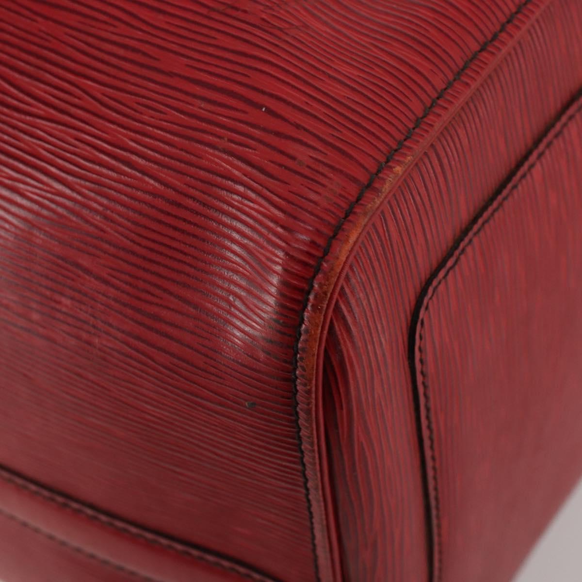 LOUIS VUITTON Epi Keepall 50 Boston Bag Red M42967 LV Auth 193031A
