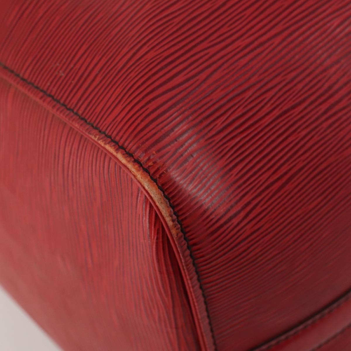 LOUIS VUITTON Epi Keepall 50 Boston Bag Red M42967 LV Auth 193031A