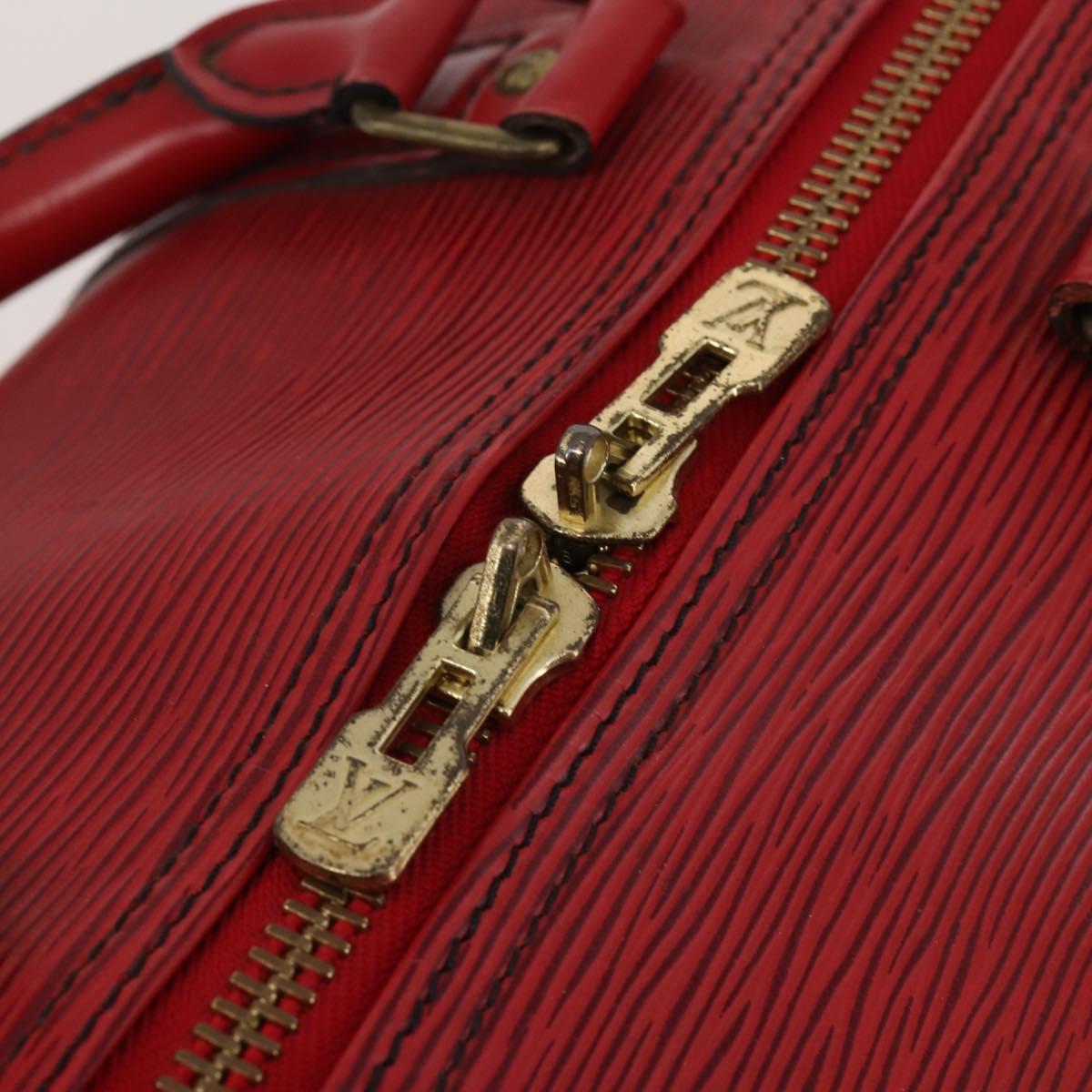 LOUIS VUITTON Epi Keepall 50 Boston Bag Red M42967 LV Auth 193031A