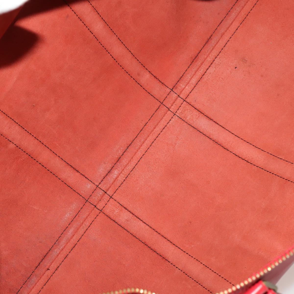 LOUIS VUITTON Epi Keepall 50 Boston Bag Red M42967 LV Auth 193031A