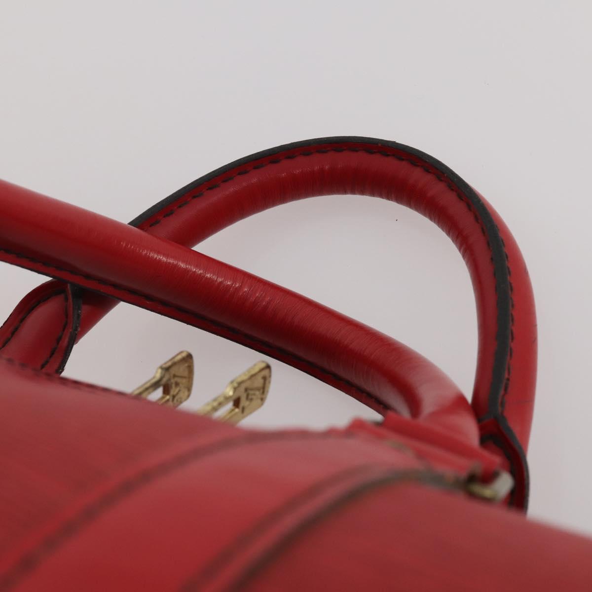 LOUIS VUITTON Epi Keepall 50 Boston Bag Red M42967 LV Auth 193031A