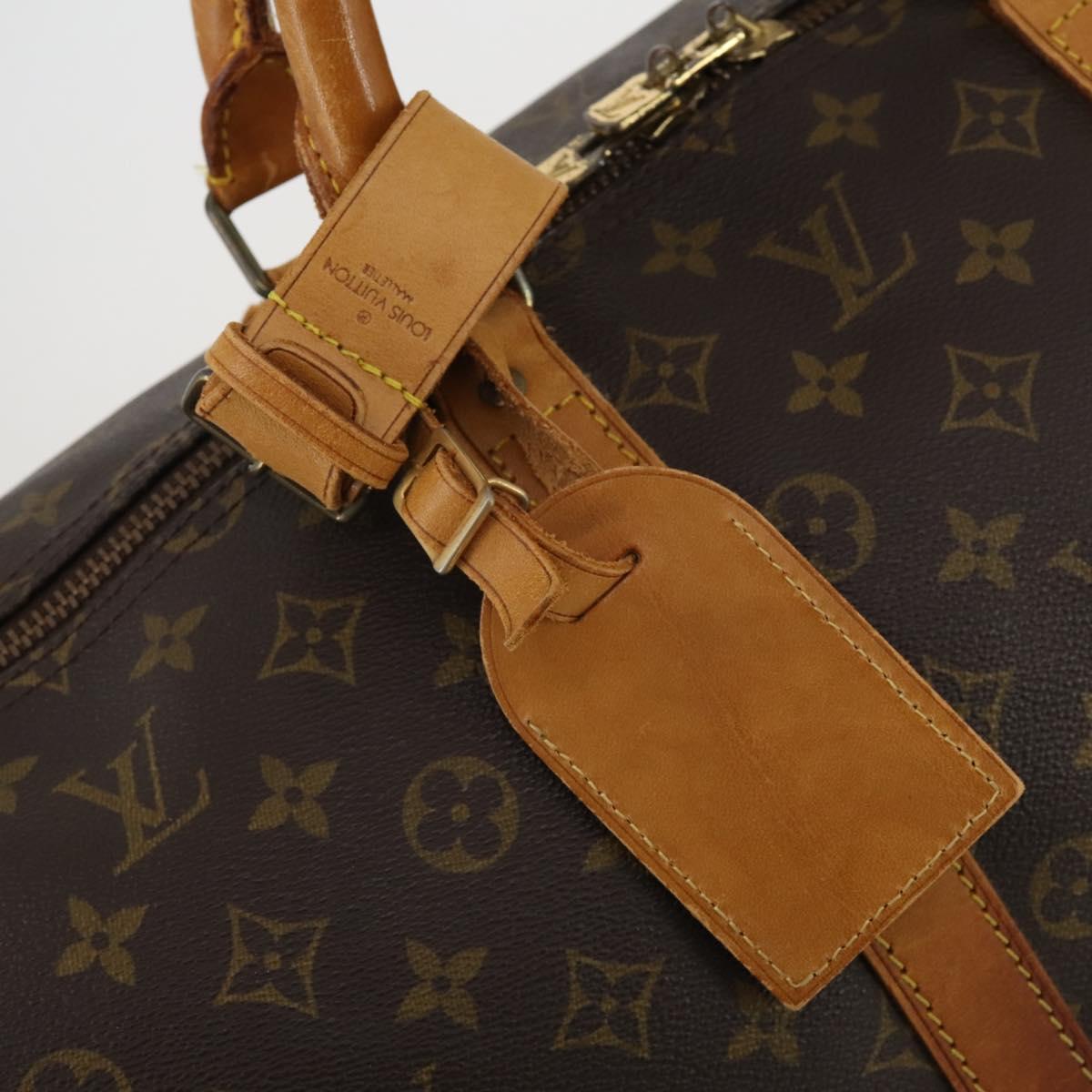 LOUIS VUITTON Monogram Keepall 55 Boston Bag M41424 LV Auth 193036