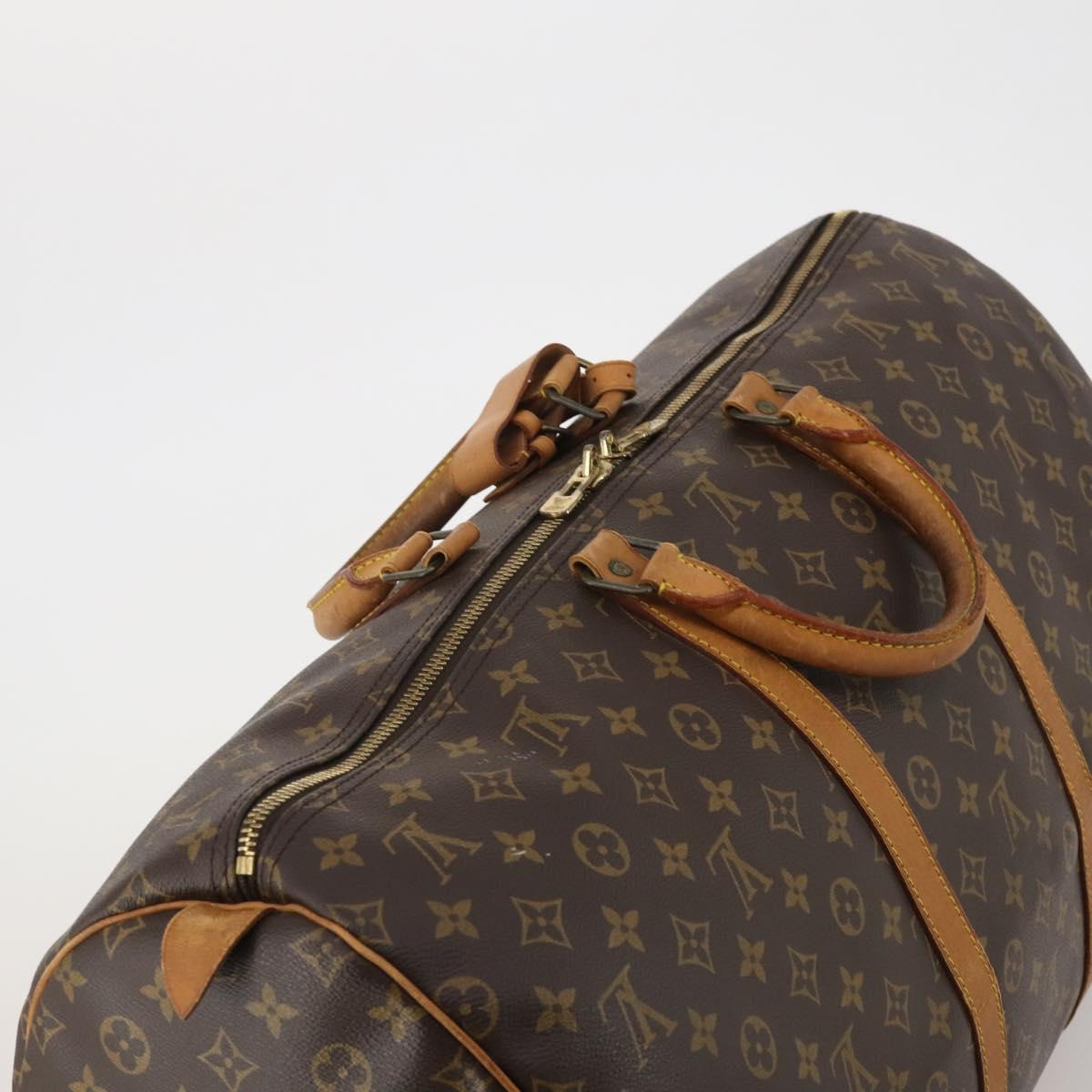 LOUIS VUITTON Monogram Keepall 55 Boston Bag M41424 LV Auth 193037
