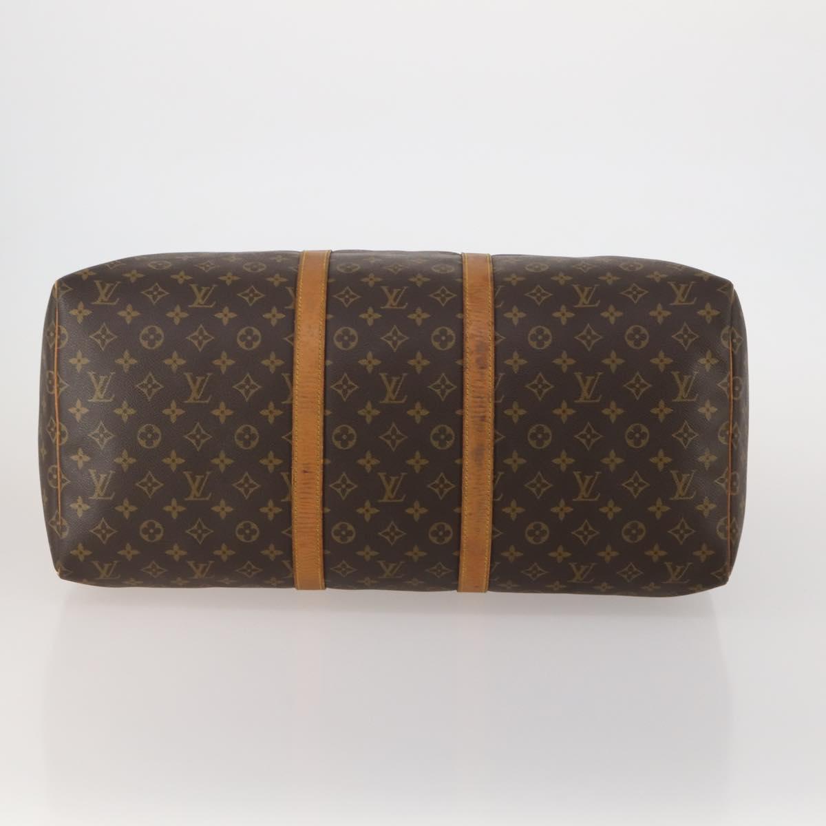 LOUIS VUITTON Monogram Keepall 55 Boston Bag M41424 LV Auth 193037