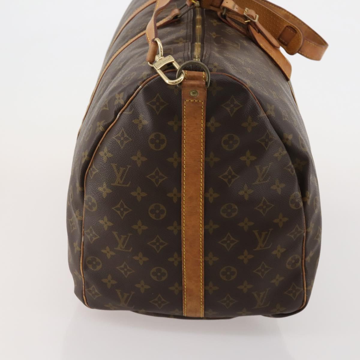 LOUIS VUITTON Monogram Keepall Bandouliere 60 Boston Bag M41412 LV Auth 193038