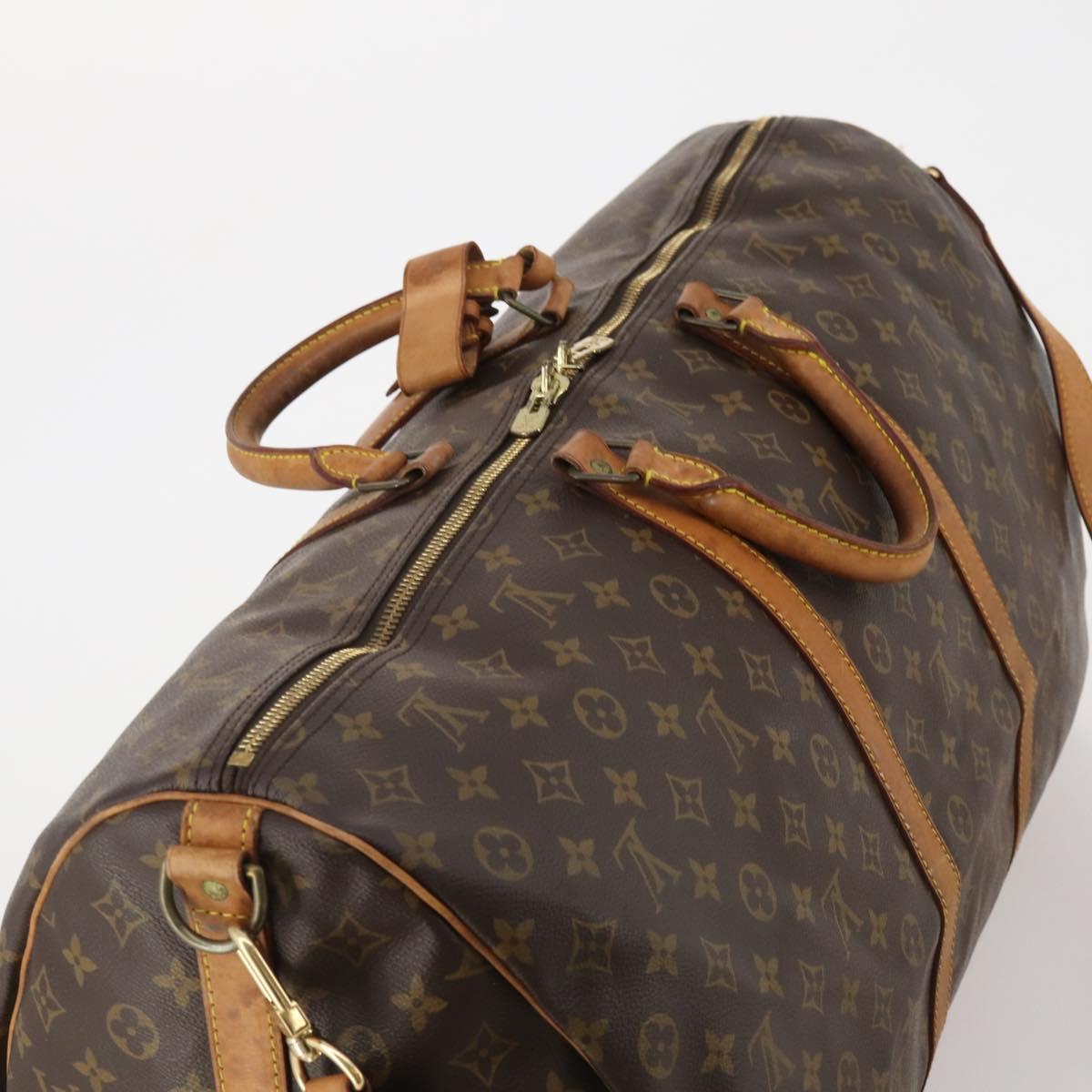 LOUIS VUITTON Monogram Keepall Bandouliere 60 Boston Bag M41412 LV Auth 193038