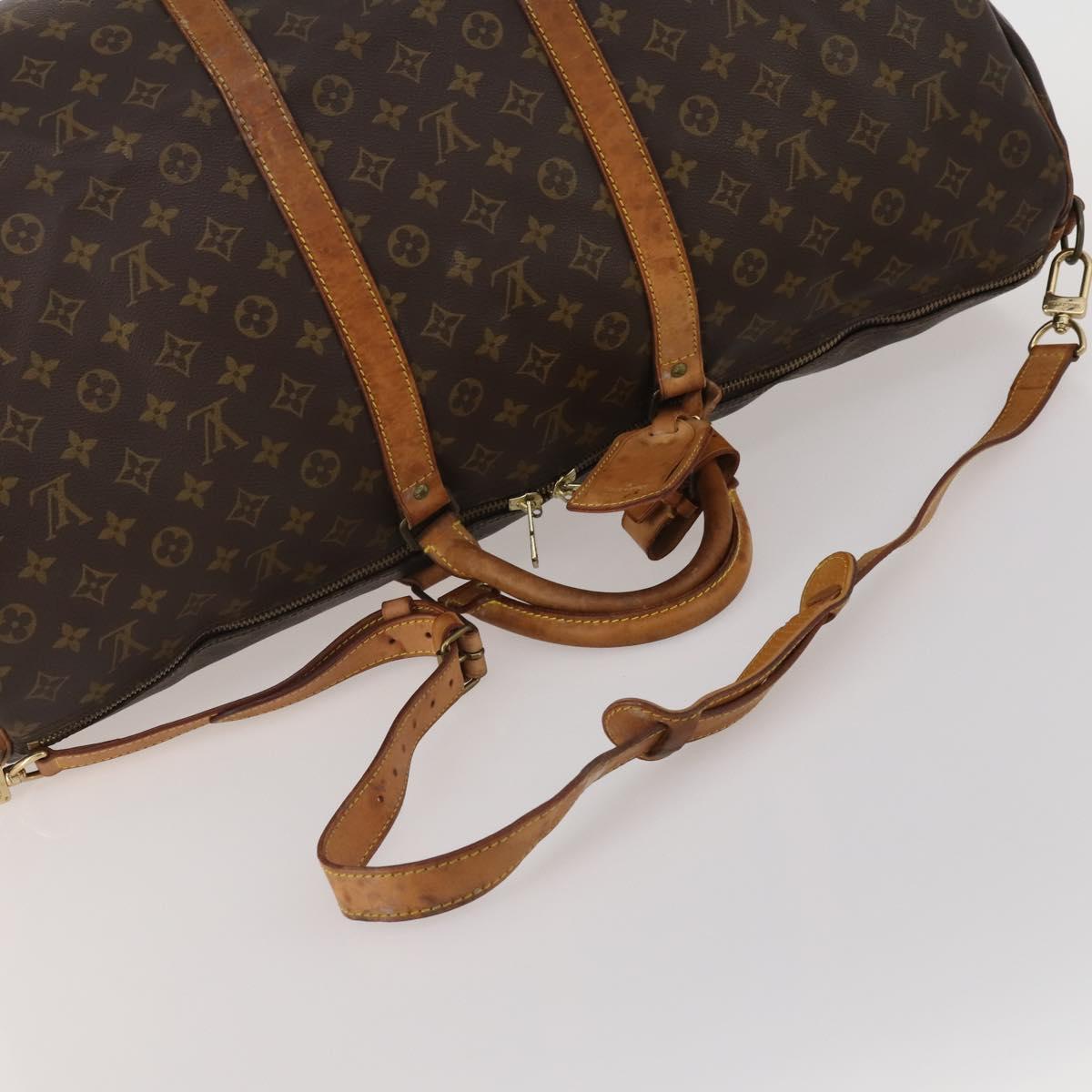 LOUIS VUITTON Monogram Keepall Bandouliere 60 Boston Bag M41412 LV Auth 193038