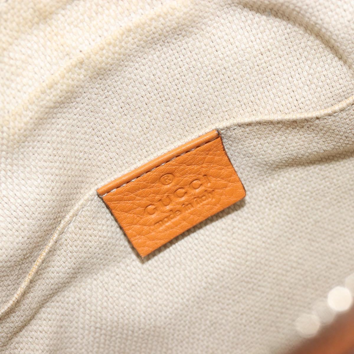 GUCCI Shoulder Bag Leather Orange Gold 308364 Auth 193050V