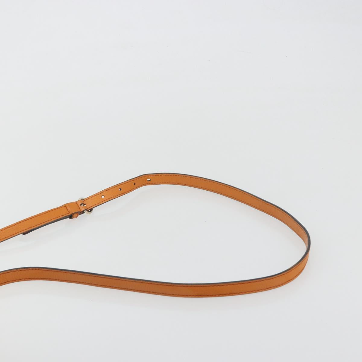GUCCI Shoulder Bag Leather Orange Gold 308364 Auth 193050V