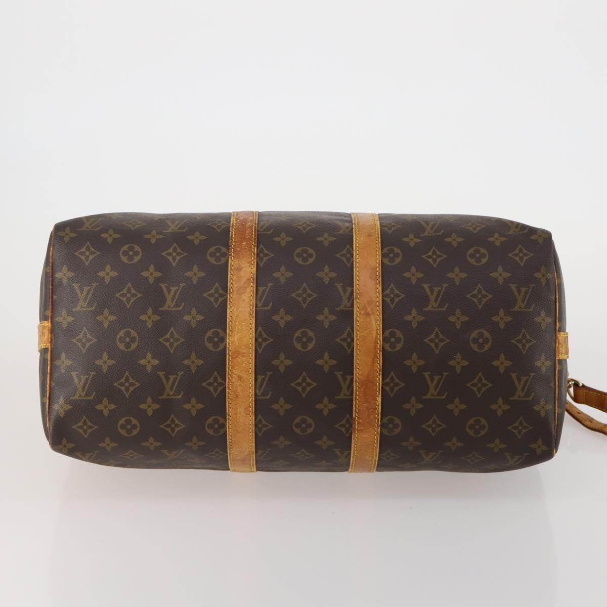 LOUIS VUITTON Monogram Keepall Bandouliere 45 Boston Bag M41418 LV Auth 193060