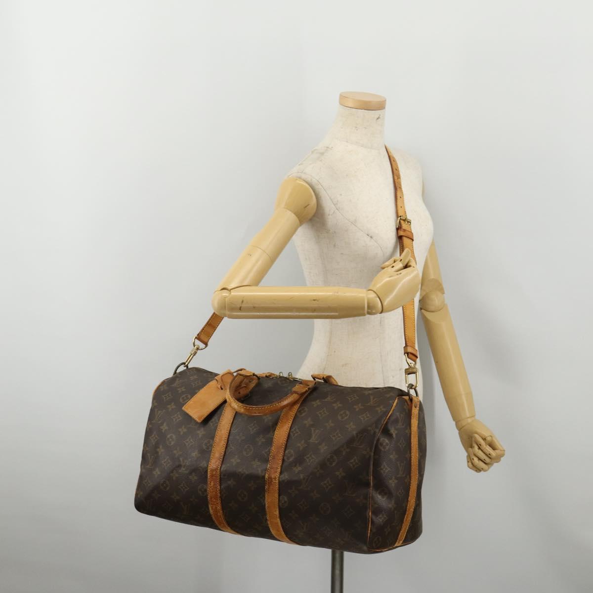 LOUIS VUITTON Monogram Keepall Bandouliere 45 Boston Bag M41418 LV Auth 193060