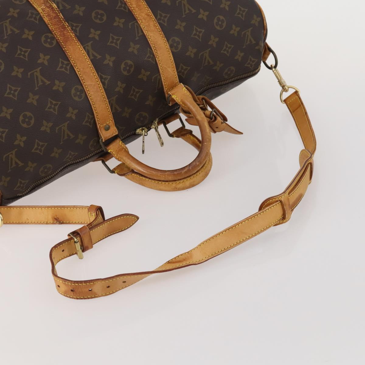 LOUIS VUITTON Monogram Keepall Bandouliere 45 Boston Bag M41418 LV Auth 193060