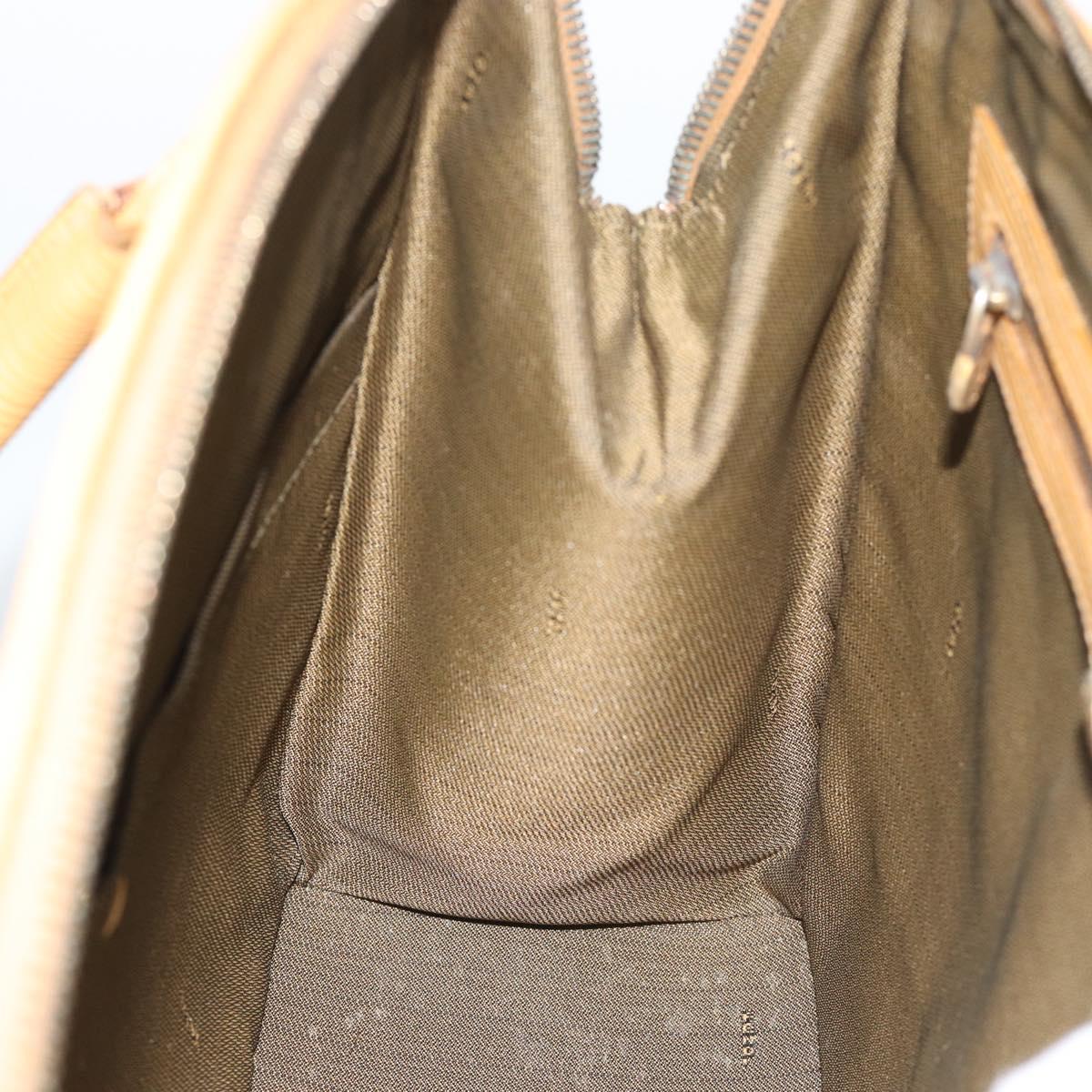 FENDI Zucca Canvas Hand Bag Black Brown Auth 193074V