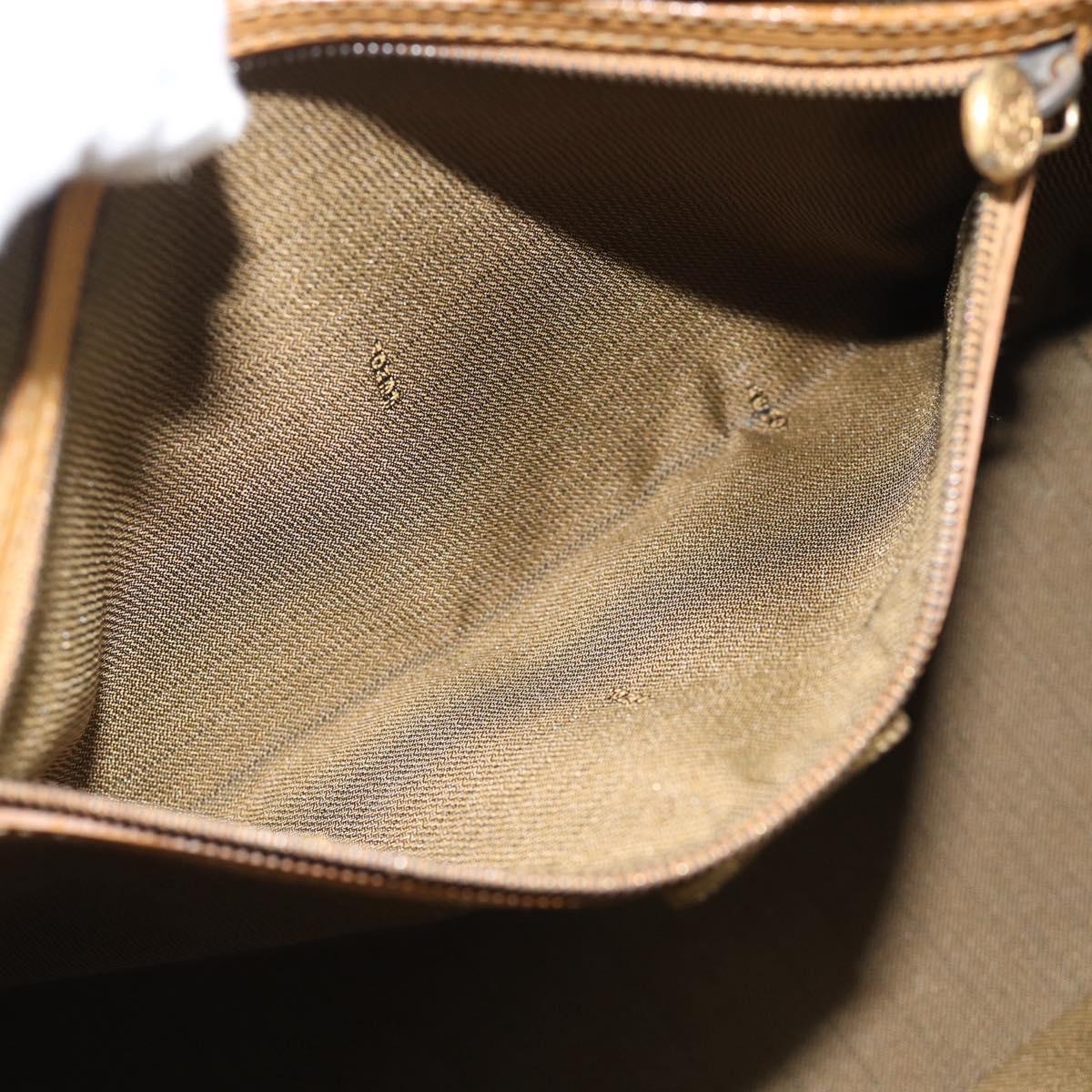 FENDI Zucca Canvas Hand Bag Black Brown Auth 193074V
