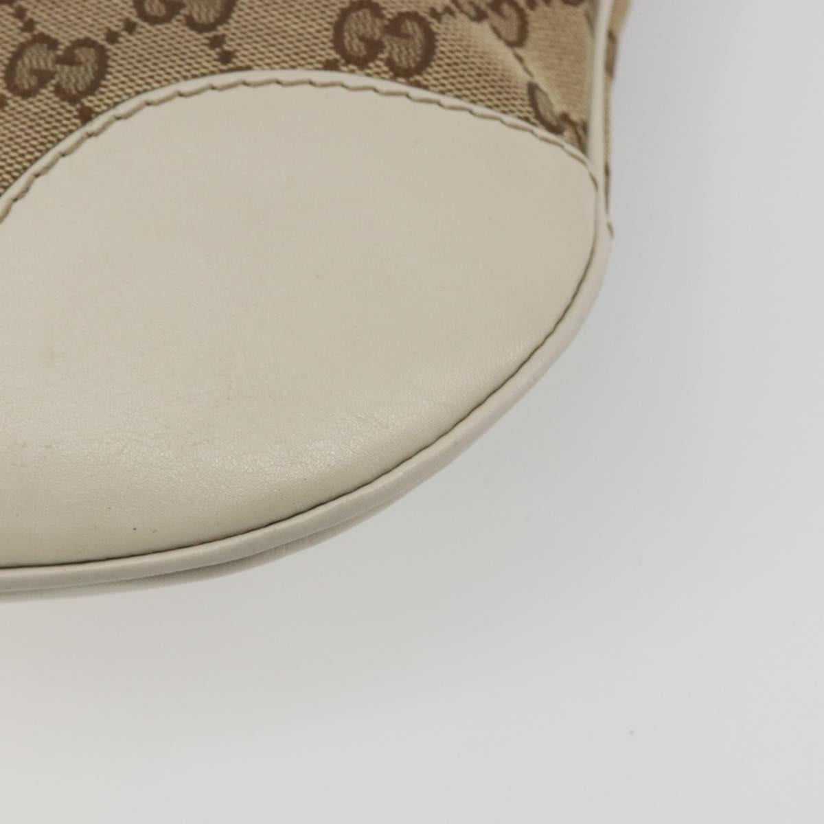 GUCCI GG Canvas Web Sherry Line Pretty Bag Beige Gold 257065 Auth 193075V